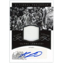 Kawhi Leonard 2014-15 Panini National Treasures Night Moves Game-Used Jersey Autograph Card #NM-KL 20/25