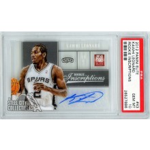 Kawhi Leonard 2012-13 Panini Elite Inscriptions Rookie Autograph Card #43 PSA 10 (886)