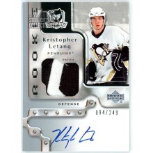 Kris Letang 2006-07 Upper Deck The Cup Rookie Patch Autograph Card #151 094/249