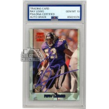 Ray Lewis 1996 Topps Stadium Club Autograph Rookie Card #351 PSA/DNA 10 (Purple)