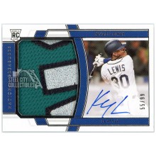 Kyle Lewis 2020 Panini National Treasures Rookie Patch Autograph Card #183 55/99