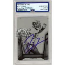 Ray Lewis 2010 Topps Unrivaled Autograph Printing Plate Card #6 1/1 PSA/DNA