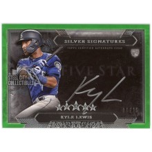 Kyle Lewis 2020 Topps Five Star Silver Signatures Green Rookie Autograph Card #SS-KLE 1/15