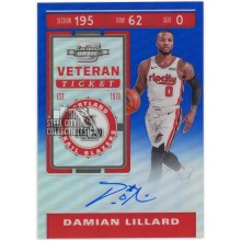 Damian Lillard 2019-20 Panini Contenders Optic Veteran Ticket Blue Auto 20/20