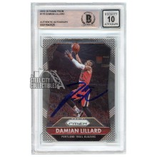Damian Lillard 2015-16 Panini Prizm Autograph Card #179 BAS 10