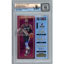 Damian Lillard 2017-18 Panini Contenders Finals Ticket Autograph Card #36 /99 BAS 10