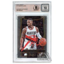 Damian Lillard 2016-17 Panini Select Autograph Card #51 BAS 10 (Red)