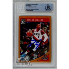 Damian Lillard 2018-19 Panini Donruss Optic Orange Prizm Autograph Card #1 /199 BAS