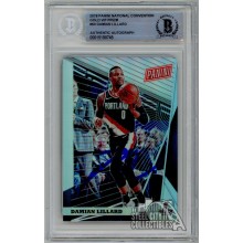 Damian Lillard 2018-19 Panini National Gold VIP Prizm Autograph Card #60 /99 BAS