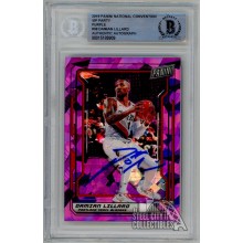 Damian Lillard 2019-20 Panini National Convention VIP Party Purple Prizm Autograph Card #38 /99 BAS