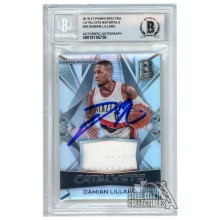 Damian Lillard 2016-17 Panini Spectra Catalysts Materials Autograph Card #30 /149 BAS 10