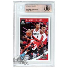 Damian Lillard 2018-19 Panini Donruss Optic Autograph Card #1 BAS (Red)