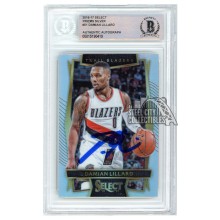 Damian Lillard 2016-17 Panini Select Silver Autograph Card #51 BAS