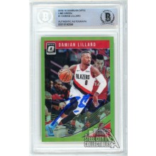 Damian Lillard 2018-19 Donruss Optic Lime Green Prizm Auto Card #1 BAS /149