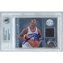 Damian Lillard 2013-14 Panini Totally Certified Patch Autograph Card #41 BAS 10