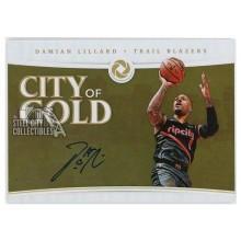 Damian Lillard 2018-19 Panini Opulence City Of Gold Autograph Holo Gold Card #CG-DLL 04/10