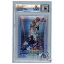 Damian Lillard 2020-21 Panini Prizm Flashback Hyper Autograph Card #11 BAS 10