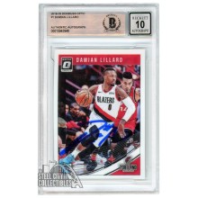 Damian Lillard 2018-19 Panini Donruss Optic Autograph Card #1 BAS 10