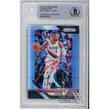 Damian Lillard 2018-19 Panini Prizm Autograph Card BAS Authentic (Red) (Smear)