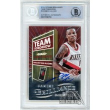 Damian Lillard 2012-13 Panini Brilliance Team Tomorrow Rookie Autograph Card #9 BAS