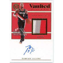 Damian Lillard 2018-19 Encased Vaulted Veterans Patch Auto Card #VV-DLL 22/25