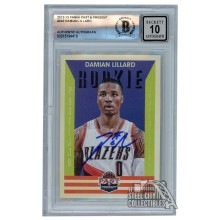 Damian Lillard 2012-13 Panini Past & Present Autograph Rookie Card #249 BAS 10