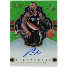 Damian Lillard 2017-18 Panini Select Neon Green Autograph Card #SIG-DL 32/35