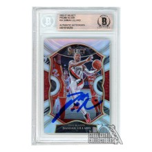 Damian Lillard 2020-21 Panini Select Concourse Silver Autograph Card #24 BAS