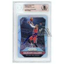 Damian Lillard 2015-16 Panini Prizm Silver Autograph Card #179 BAS