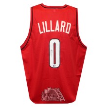 Damian Lillard Autographed Portland Custom Red Basketball Jersey - BAS