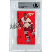 Ted Lindsay 1994-95 Parkhurst Tall Boys Autograph Card #64 BAS