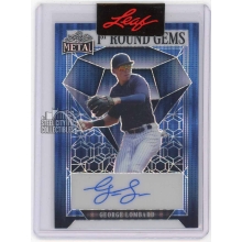 George Lombard Jr 2026 Leaf Metal Draft 1st Round Gems Pre-Production Proof Rookie Autograph Card 1/1