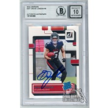 Drake London 2022 Donruss Rated Rookie Autograph Card #307 BAS 10