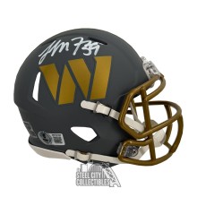 London Fletcher Autographed Washington Commanders Slate Mini Football Helmet - BAS