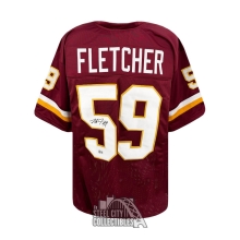 London Fletcher Autographed Washington Custom Maroon Football Jersey - BAS