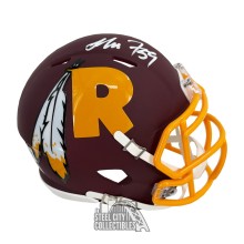 London Fletcher Autographed Washington Redskins ALT Mini Football Helmet - BAS