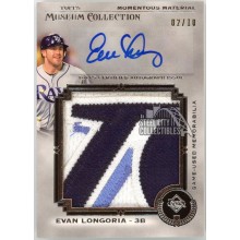 Evan Longoria 2013 Topps Museum Jumbo Patch Autograph Card #MMJAR-EL3 2/10