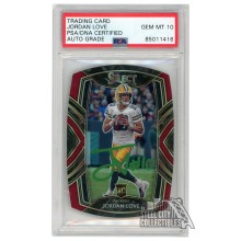 Jordan Love 2020 Panini Select Club Level Maroon Die-Cut Autograph RC Card #247 PSA/DNA 10 (Green)