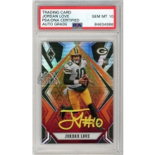 Jordan Love 2020 Panini Phoenix Fireburst Autograph RC Card #104 PSA/DNA 10 (Yellow Ink)