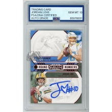 Jordan Love 2020 Panini Contenders Round Numbers Red Rookie Auto Card PSA/DNA 10