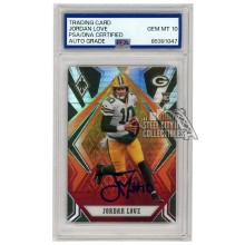 Jordan Love 2020 Panini Phoenix Fireburst Autograph Rookie Card #104 PSA/DNA 10