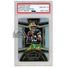 Jordan Love 2020 Panini Select Rookie Selections Rookie Autograph Card #RS-11 PSA/DNA 10 (Green)