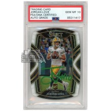 Jordan Love 2020 Panini Select Club Level White Die-Cut Rookie Autograph Card #247 PSA/DNA 10 (Green)