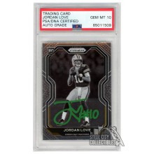 Jordan Love 2020 Panini Prizm Variation Autograph RC Card #363 PSA/DNA 10 (Green)