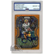 Jordan Love 2020 Panini Prizm Disco Autograph Rookie Card #363 PSA/DNA 10