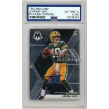 Jordan Love 2020 Panini Mosaic Rookie Auto Card #211 PSA/DNA Authentic (Smear)