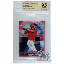 Luis Garcia 2017 Bowman Chrome Mini 1st Prospects Red Refractor Card #BCP119 3/10 BGS 9.5 GEM MINT