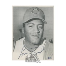 Luis Tiant Autographed Cincinnati Reds 8.5x11 Baseball Photo - BAS