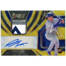 Gavin Lux 2020 Panini Select Gold Rookie Tag Patch Autograph Card #RJA-GL 10/10