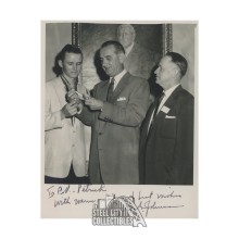Lyndon B Johnson Autographed 8x10 Photo - JSA LOA (Holding Pen)